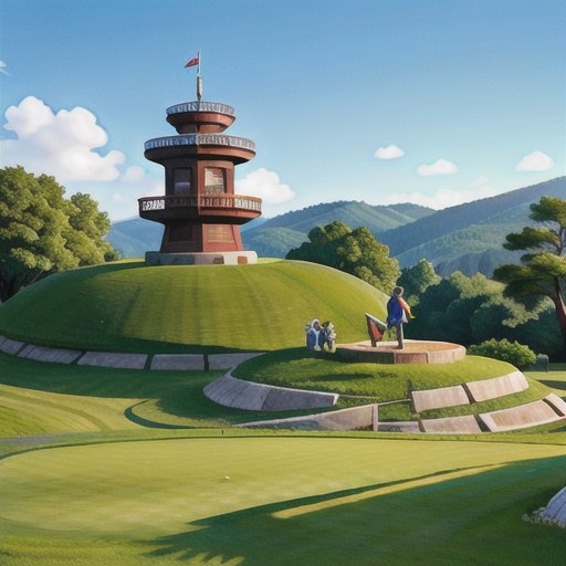 「明治の大砲」の偉業を称えるゴルフコースと記念碑